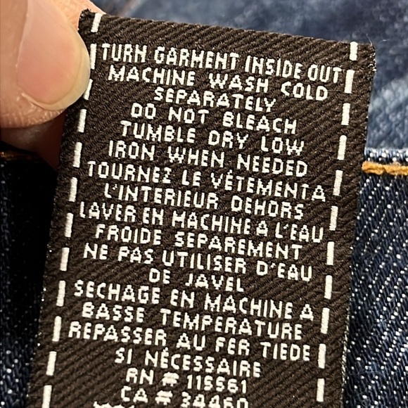 7 FOR ALL MANKIND Bootcut Mid Rise 5 Pocket Distressed Cotton Denim Jeans SZ 32 - Picture 14 of 16